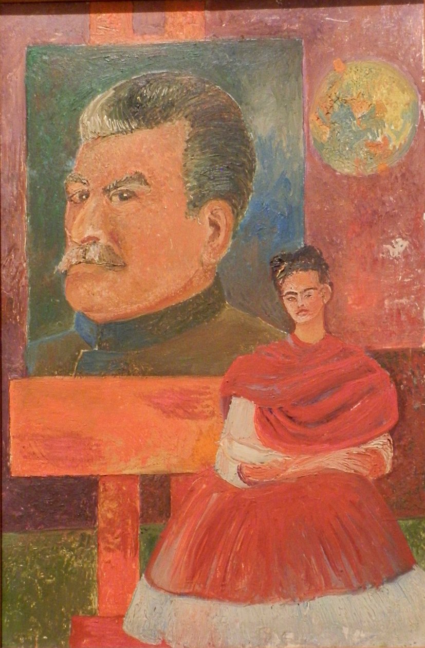 Önarckép Sztálinnal alkotó: Frida Kahlo