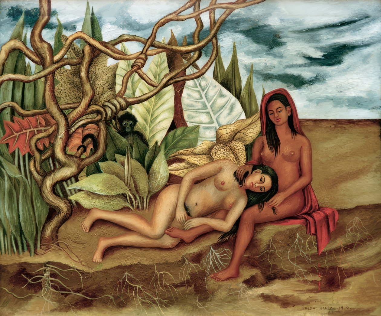 Két akt az erdőben alkotó: Frida Kahlo