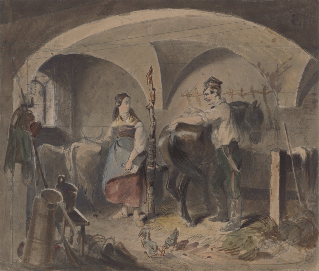 Az istállókban II alkotó: Friedrich Carl von Scheidlin