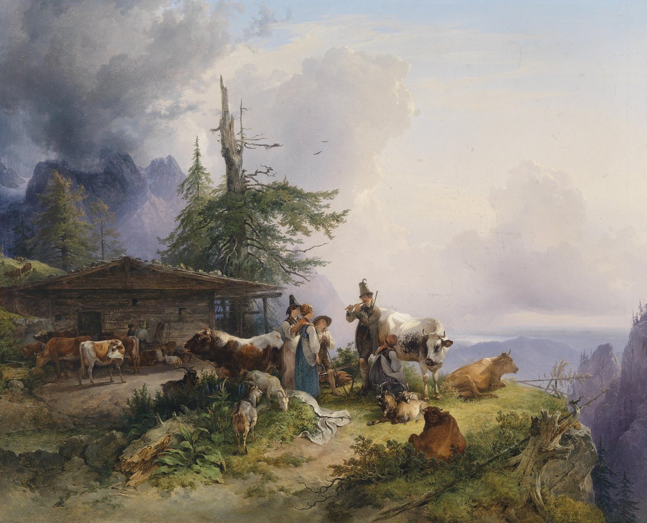 Alpenwirtschaft am Untersberg alkotó: Friedrich Gauermann