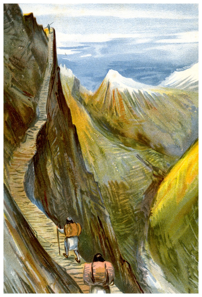 A nerpani pálya, Tibet, 1898. alkotó: Friedrich Arnold Brockhaus