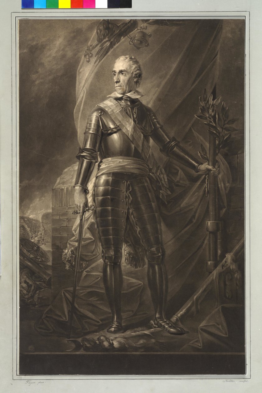 Gideon Ernst Baron von Loudon (mezzotinto) alkotó: Friedrich Heinrich Fuger