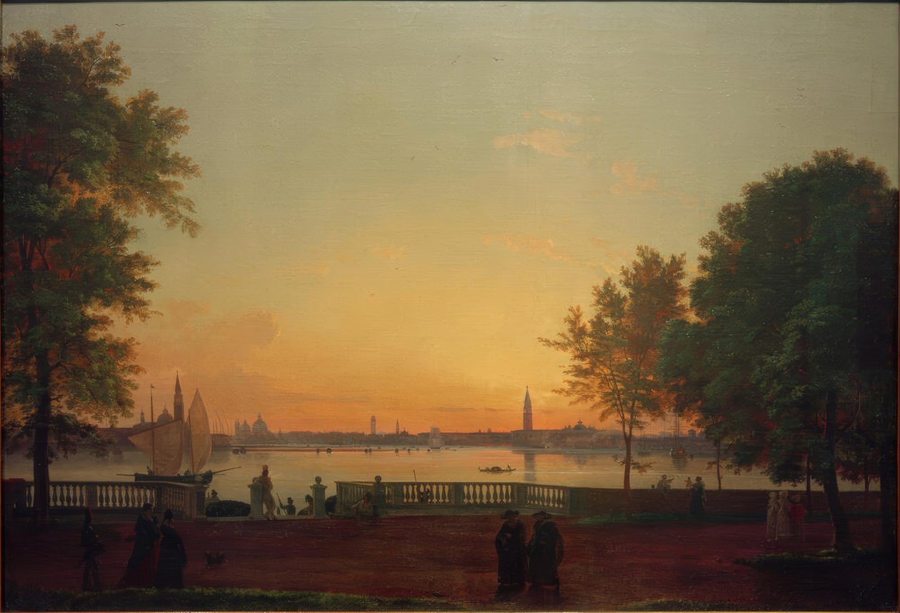 Velencei kilátás a Giardini Pubblici-ból alkotó: Friedrich Nerly