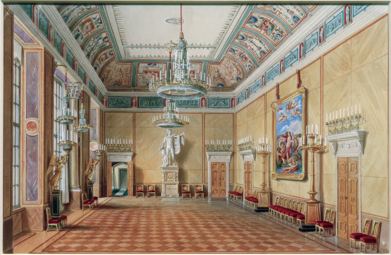 Apollo-terem a berlini palotában alkotó: Friedrich Wilhelm Klose