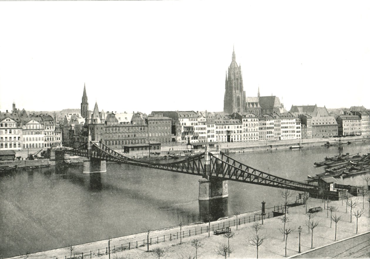 Kilátás Sachsenhausenből, Frankfurt, Németország, 1895. alkotó: Frith and Co