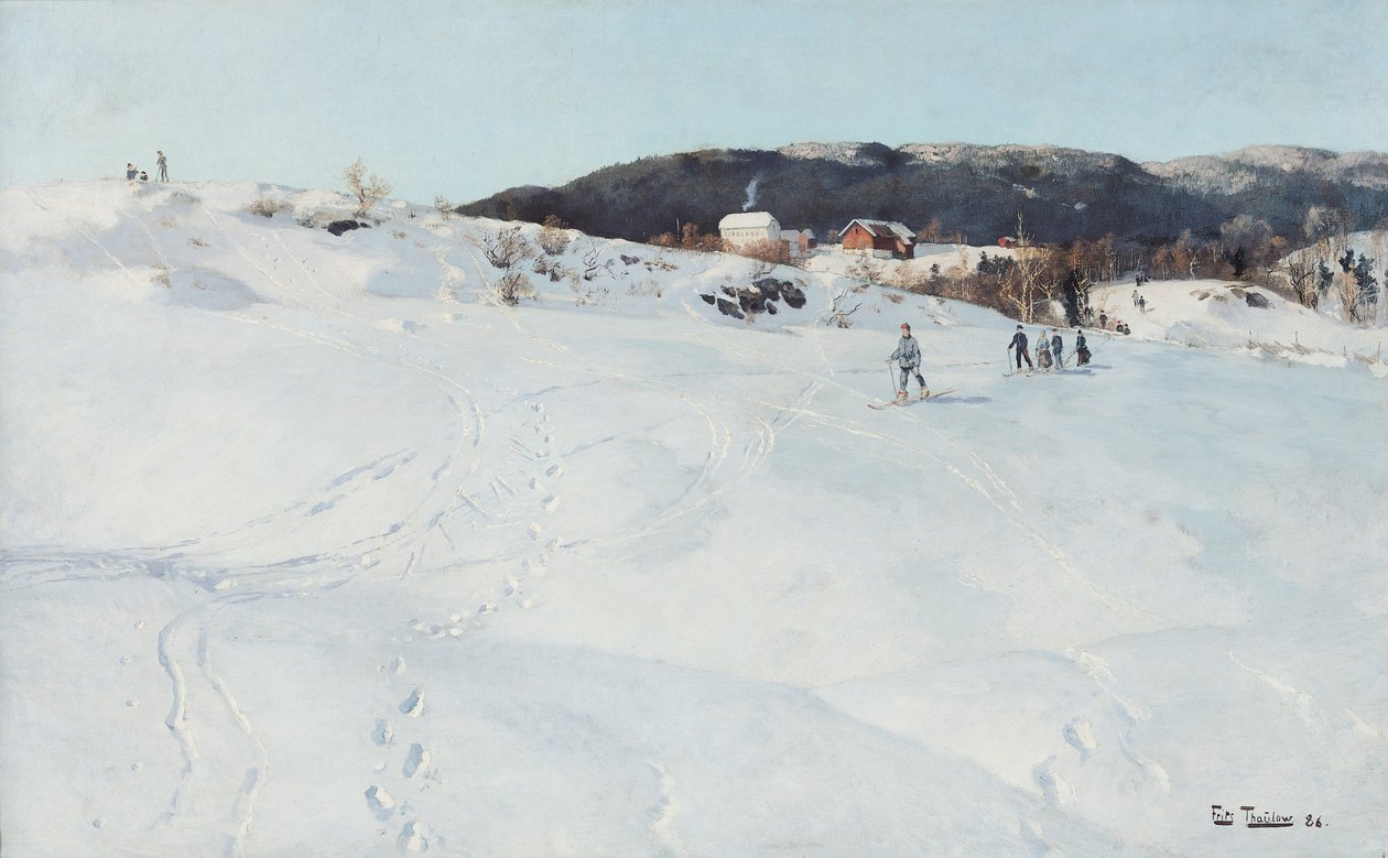 Egy téli nap Norvégiában, 1886 alkotó: Frits Thaulow