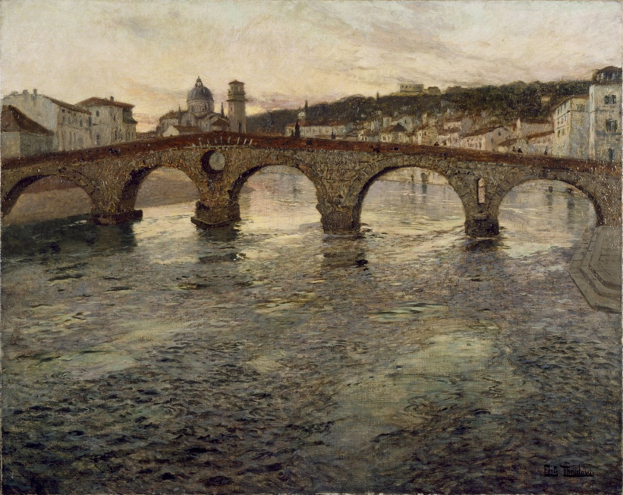 Az Adige folyó Veronában, 1899 alkotó: Frits Thaulow