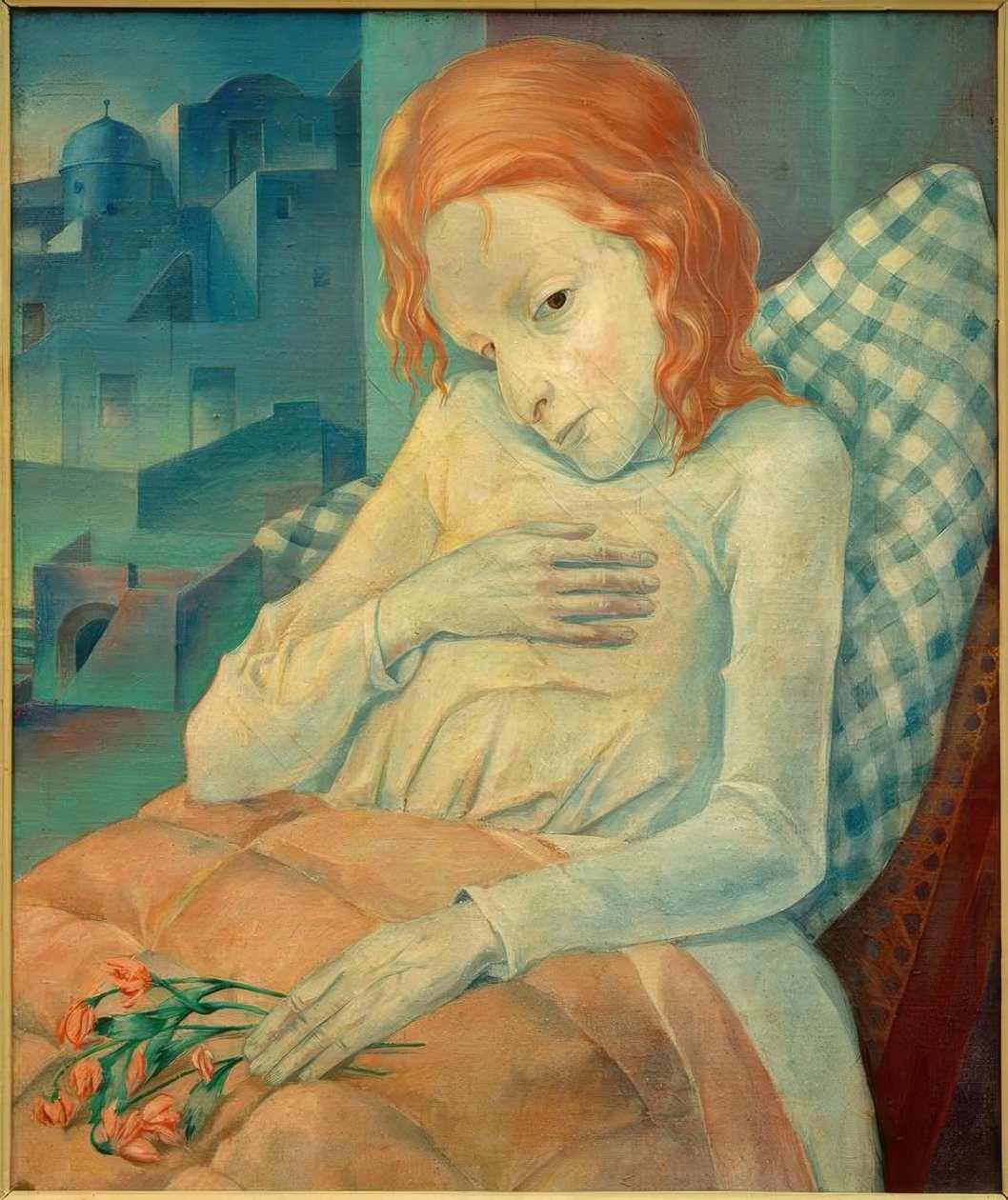 Beteg lány alkotó: Fritz Burmann