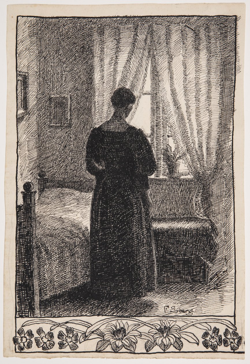 A hálószobában. Anna Syberg? alkotó: Fritz Syberg