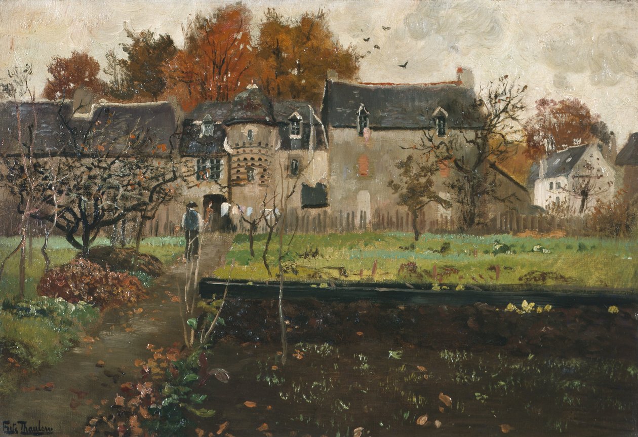 Francia tanya, 1900 körül (festmény) alkotó: Fritz Thaulow