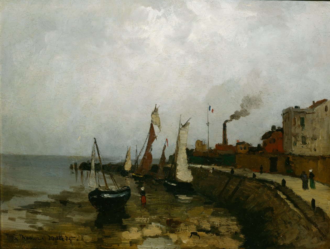 Kikötő Franciaországban alkotó: Fritz Thaulow