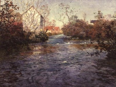 Amiens kék folyója alkotó: Fritz Thaulow