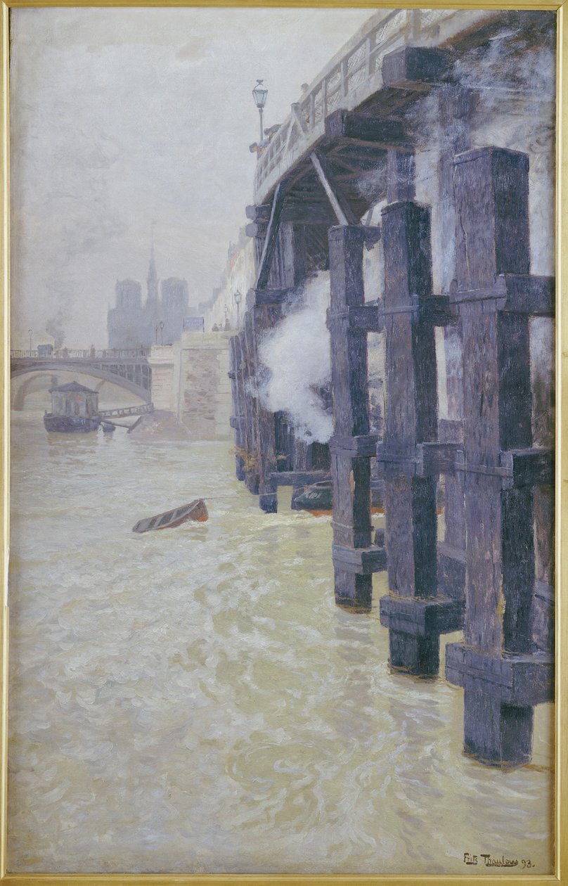 A Szajna 1893 decemberében alkotó: Frits Thaulow