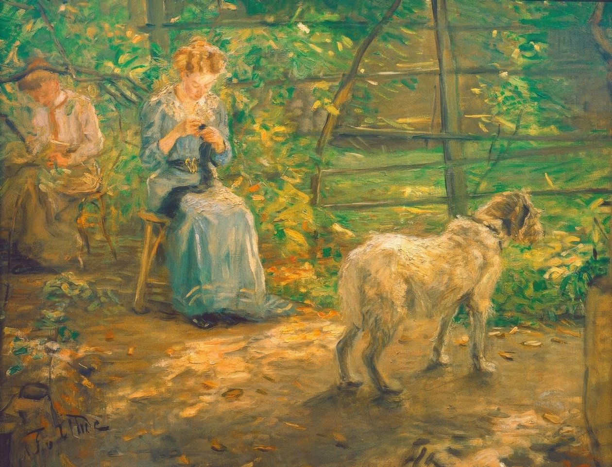 Az őszi napsütésben alkotó: Fritz von Uhde