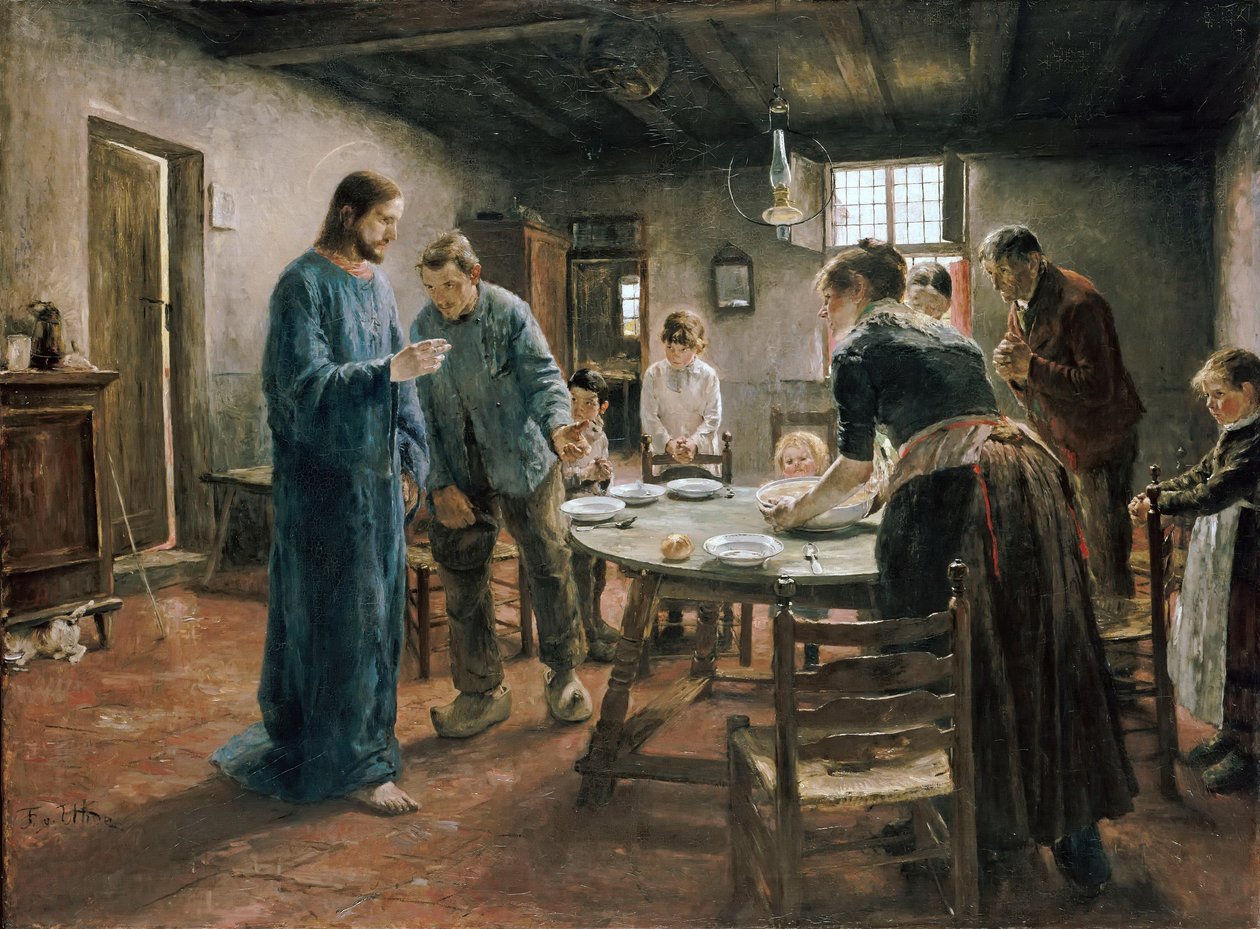 Az étkezési ima alkotó: Fritz von Uhde