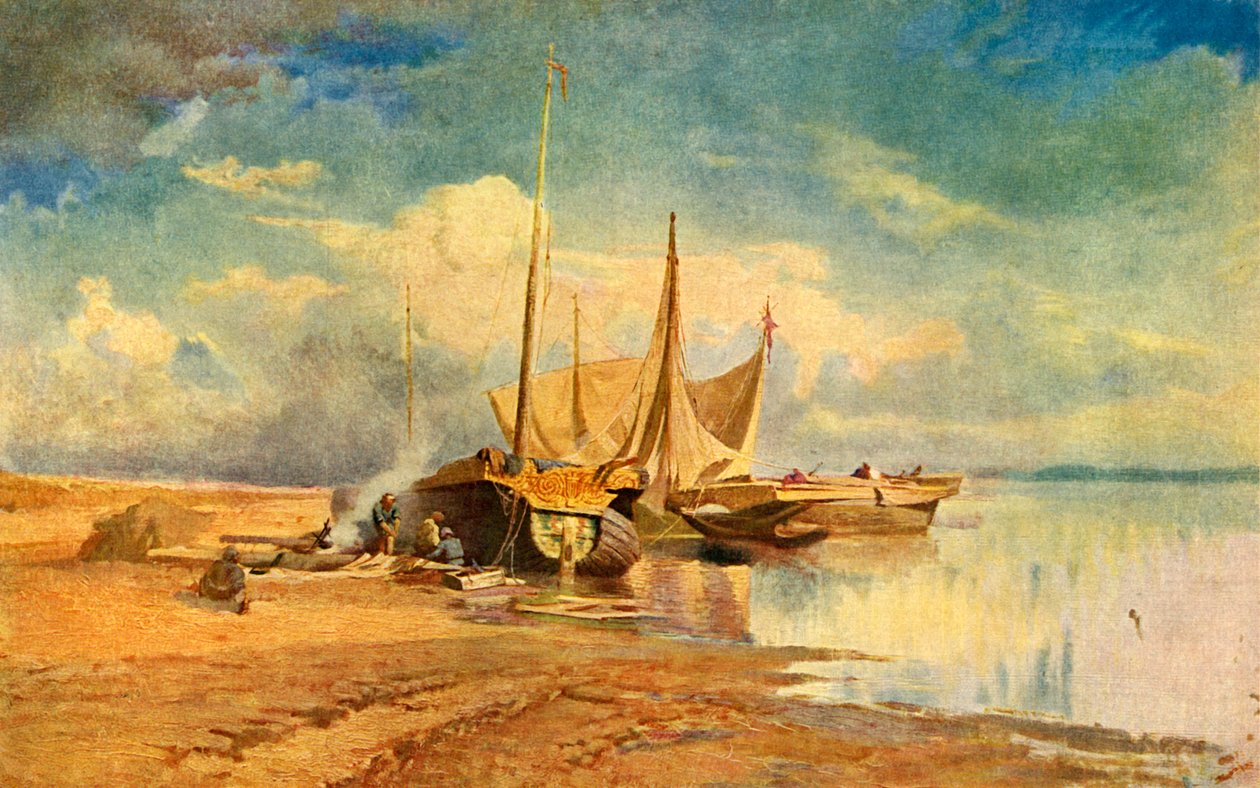 „Uszályok a Volgán”, 1870, 1939. alkotó: Fyodor Vasil