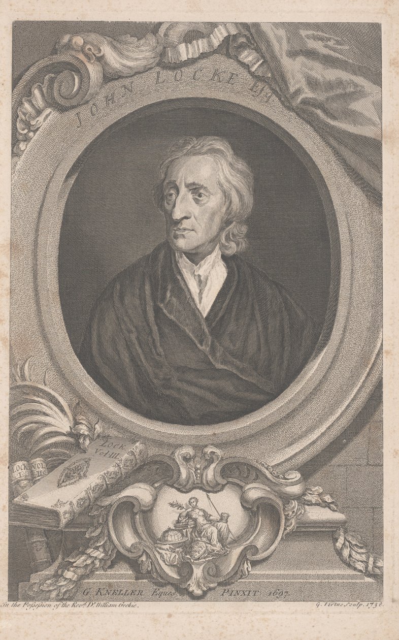 John Locke, 1738 alkotó: G. and Kneller, G. Vertue
