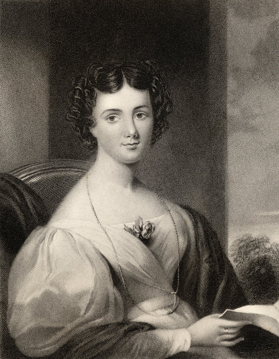 Maria Jane Jewsbury, J. Cochran metszete a „The National Portrait Gallery, Volume III”-ból, megjelent 1820 körül alkotó: G. Freeman