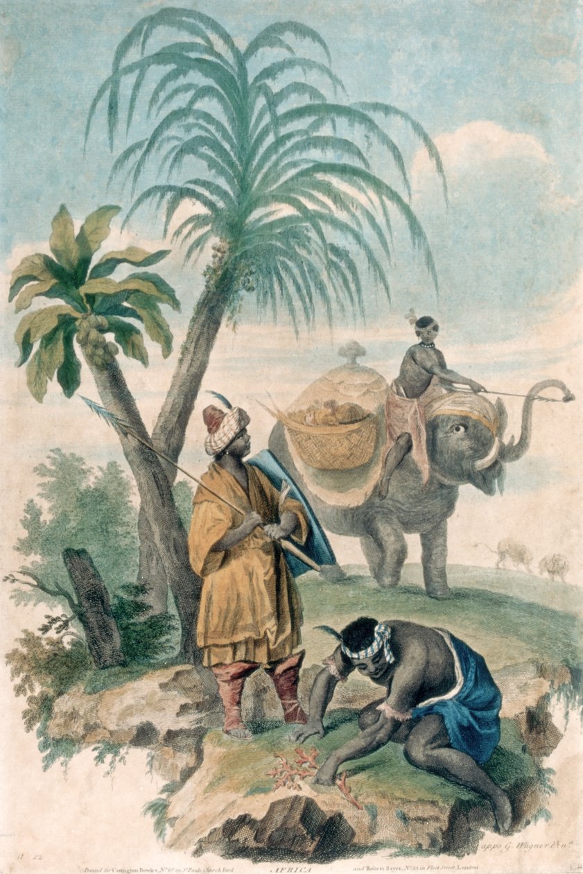 Afrika, megjelent 1790 körül (metszet metszet) alkotó: G. Wagner