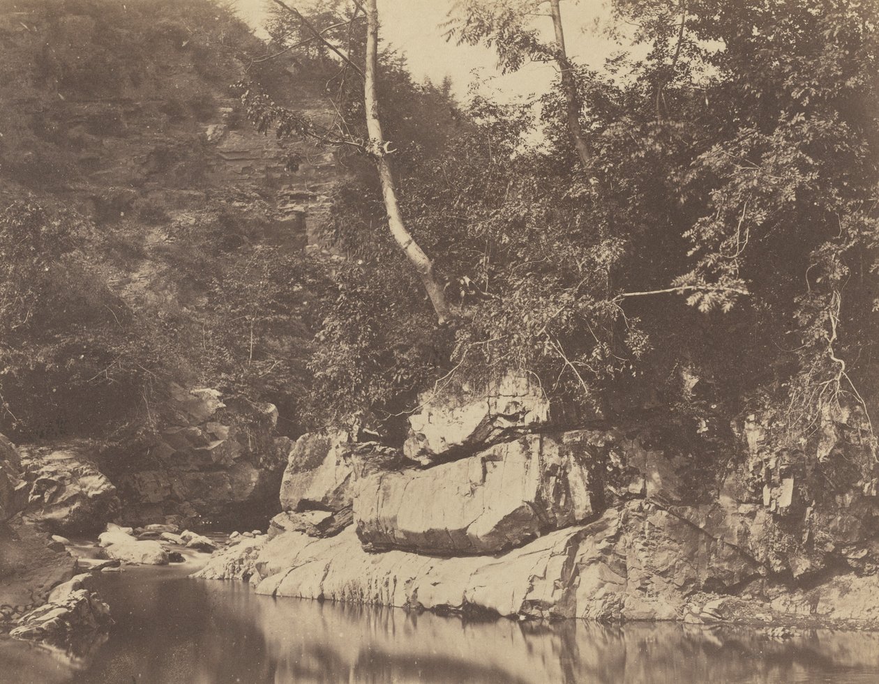 Folyói jelenet, c. 1855. alkotó: G. B. Gething