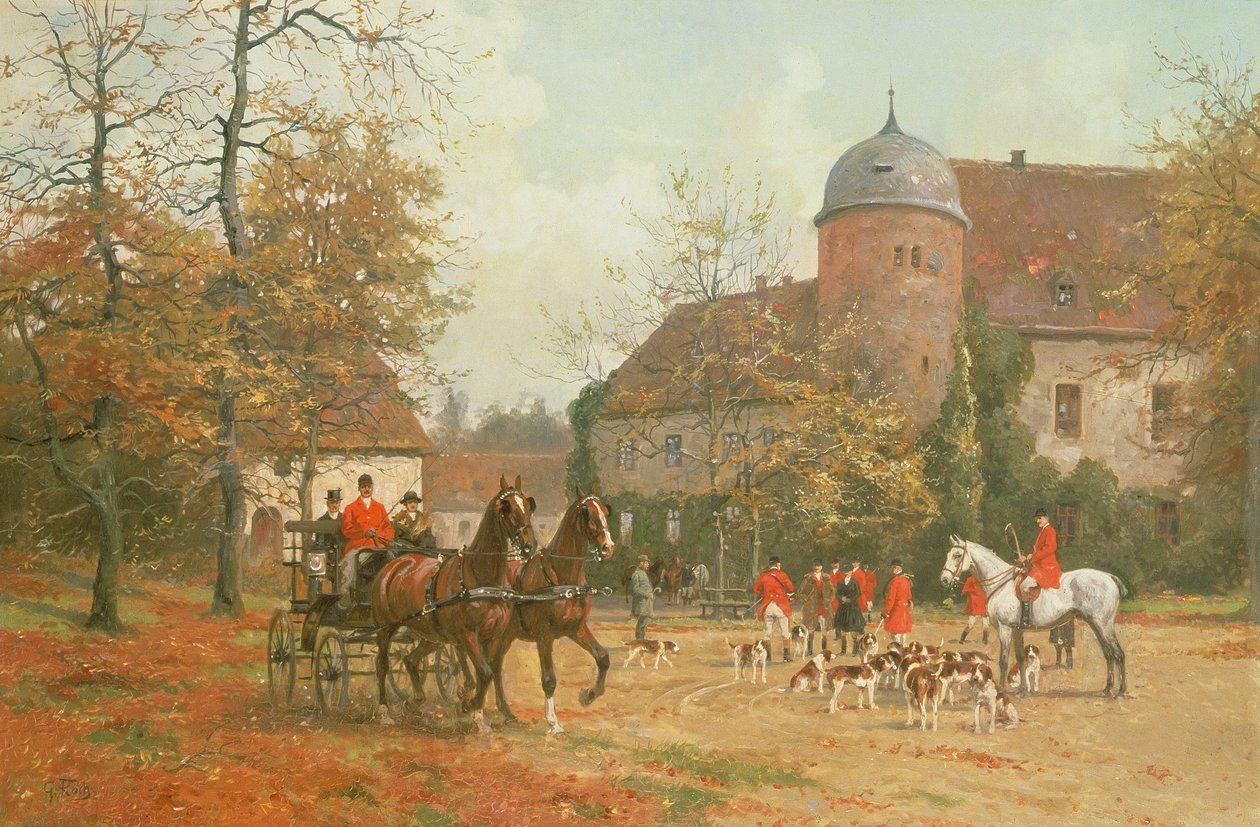 Érkezés a Vadászatra, XIX alkotó: G. Koch