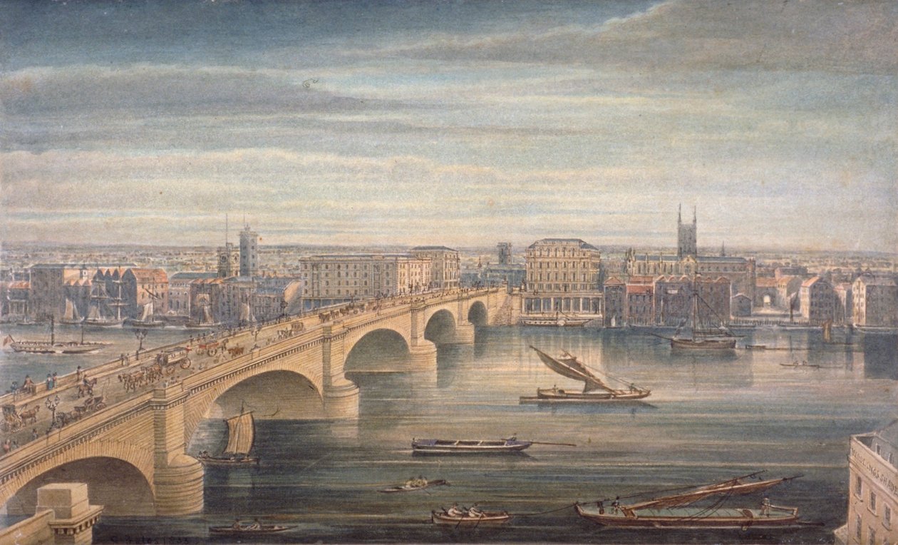 London Bridge, London, 1835 alkotó: G Yates