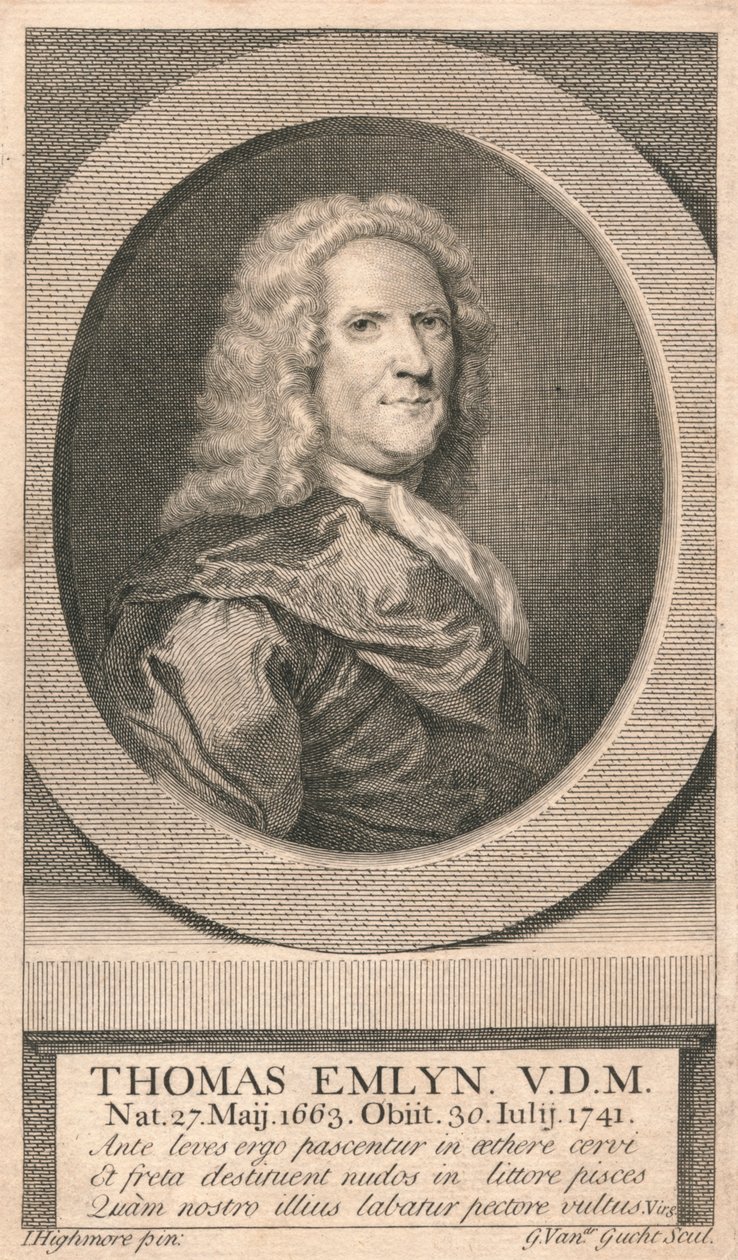 „Thomas Emlyn, V.D.M.”, 1742. alkotó: G van der Gucht