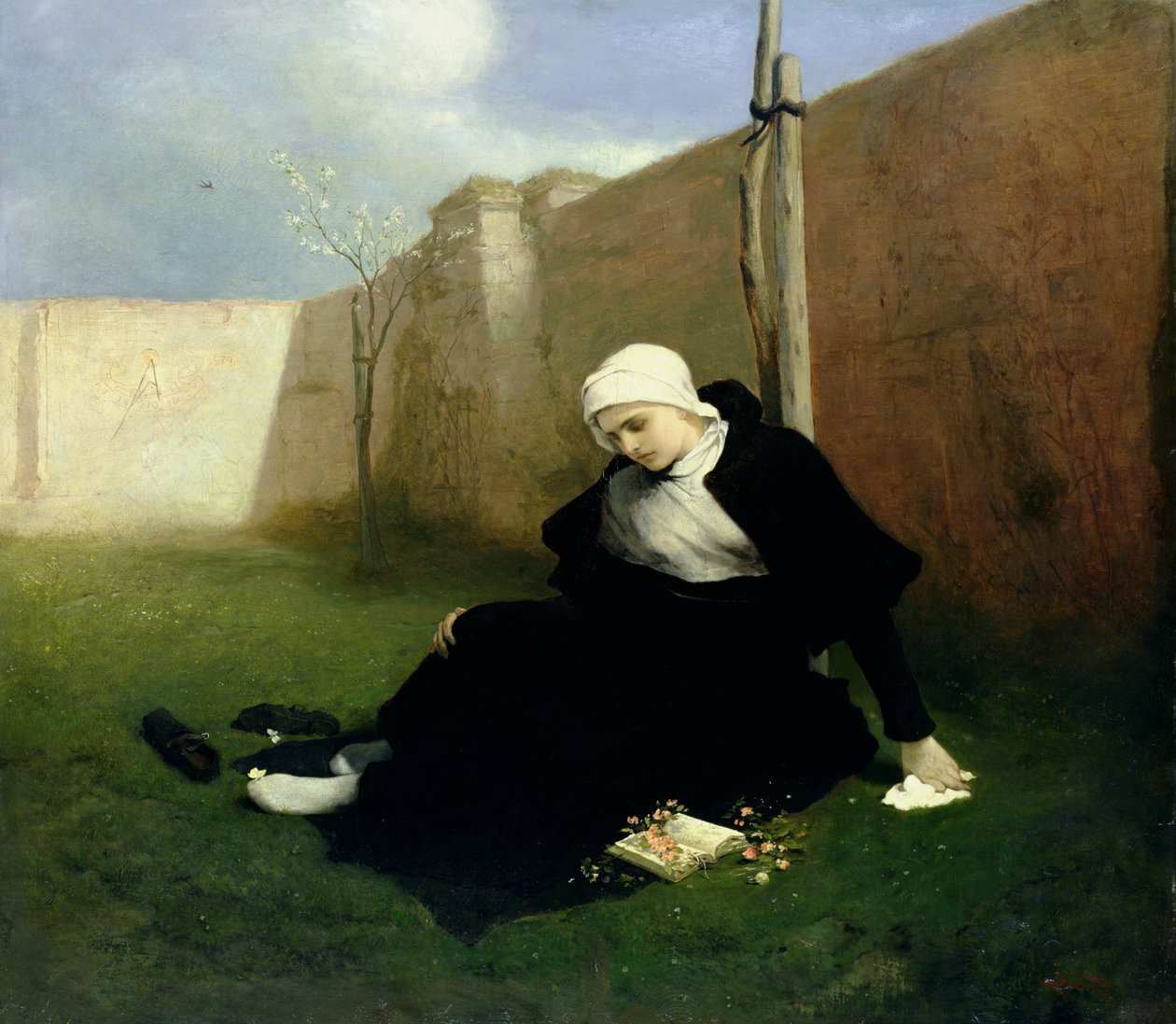 Az apáca a kolostorkertben, 1869 alkotó: Gabriel Max