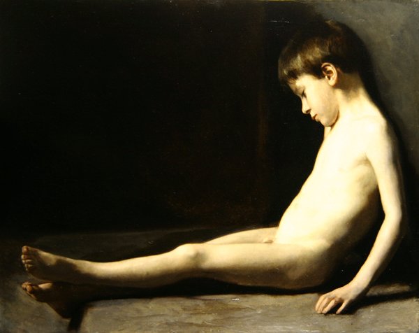 A fiatal modell alszik (olaj, vászon) alkotó: Gabriel Gruchy