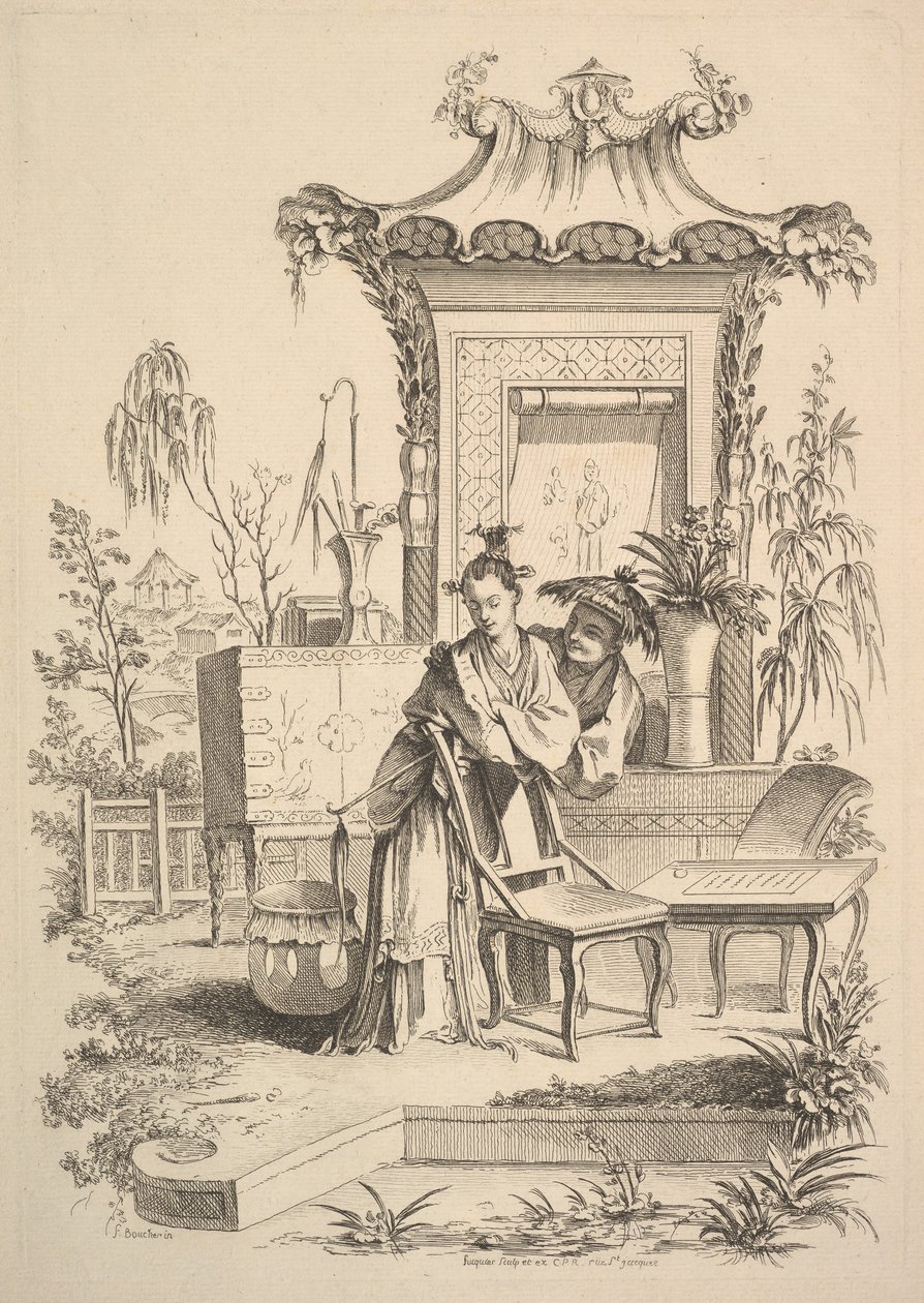 Kínai férfi és nő, kb. 1742. alkotó: Gabriel Huquier