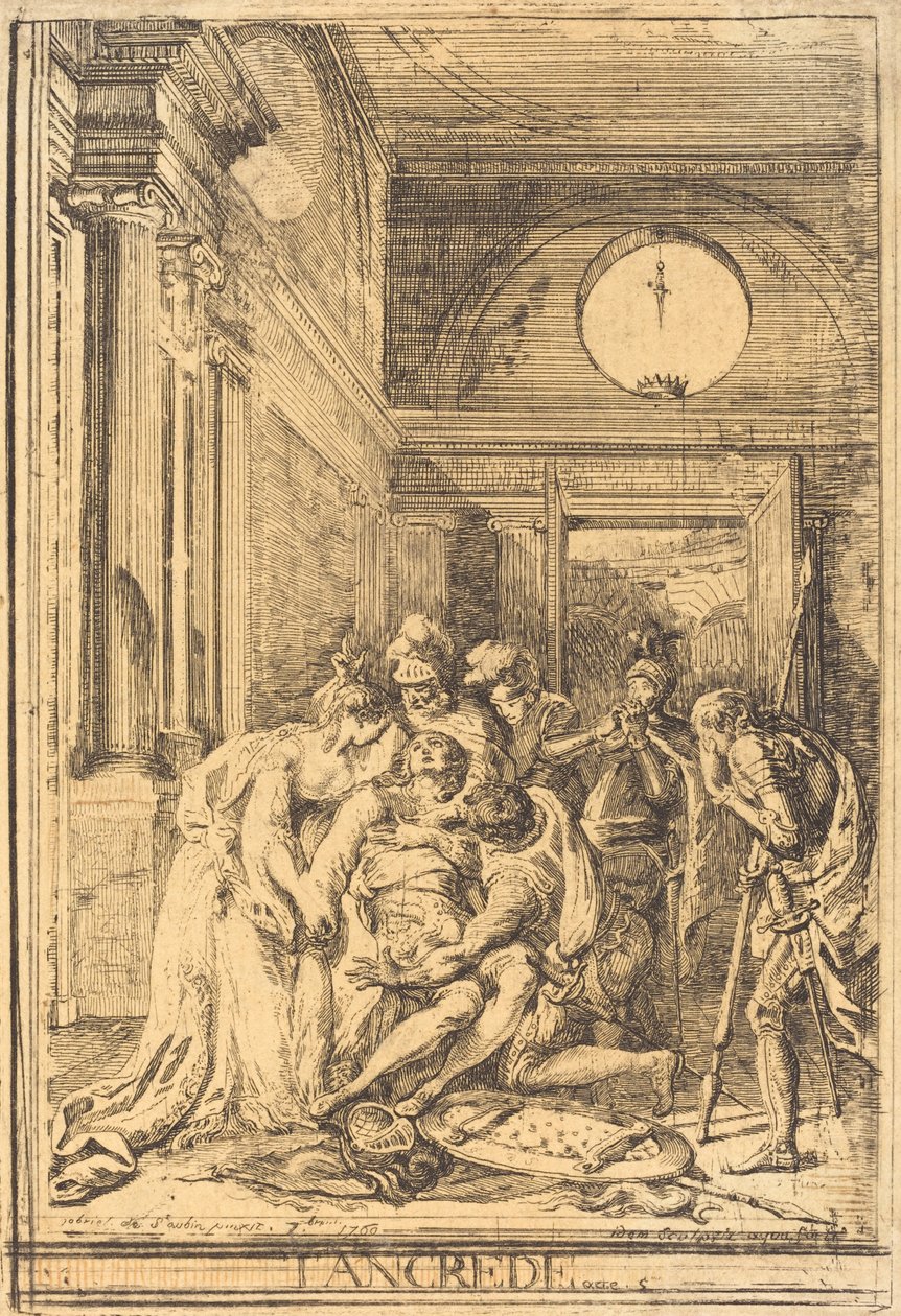 Tancred halála alkotó: Gabriel Jacques de Saint Aubin