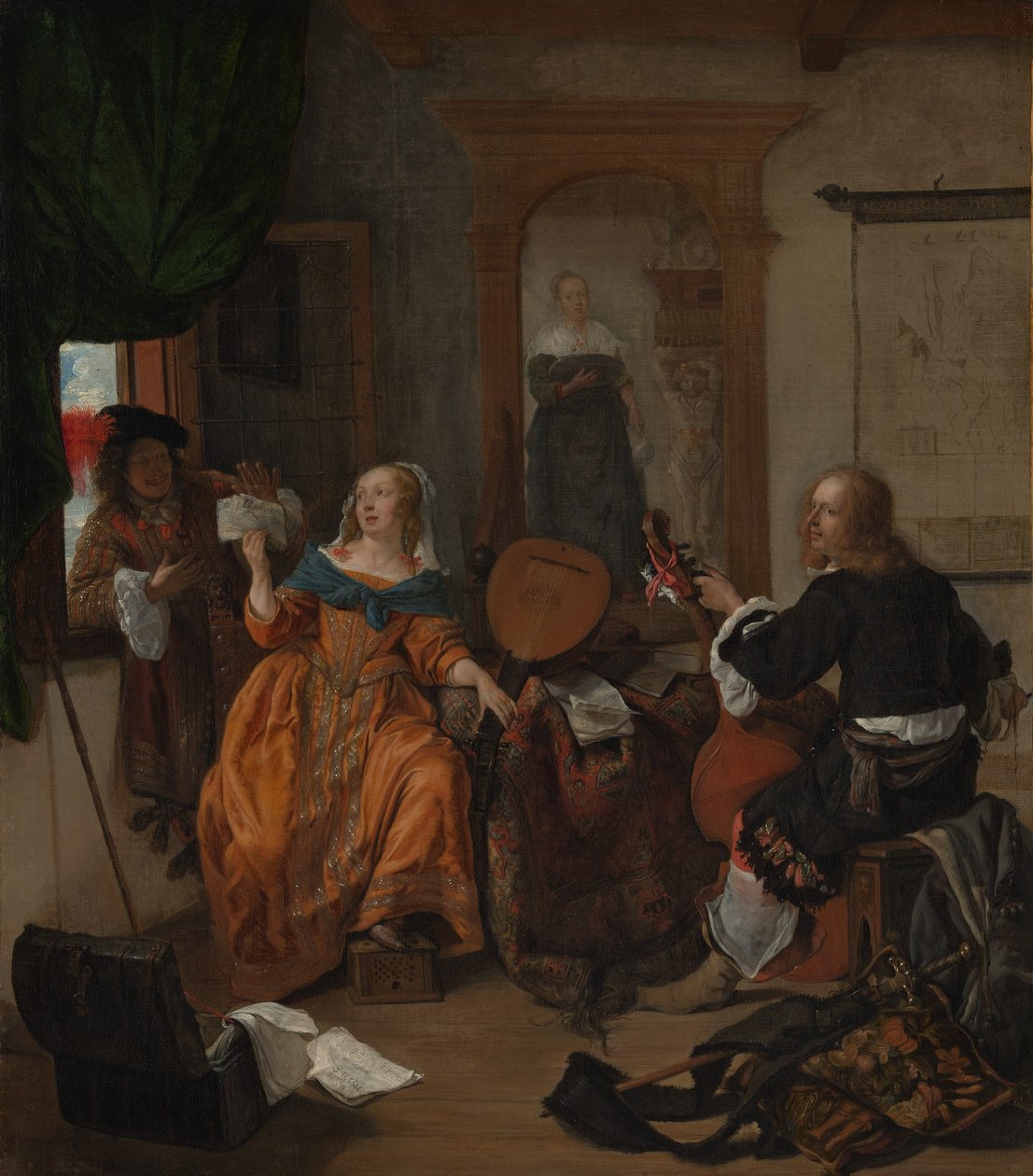 Zenés mulatság, 1659. alkotó: Gabriel Metsu
