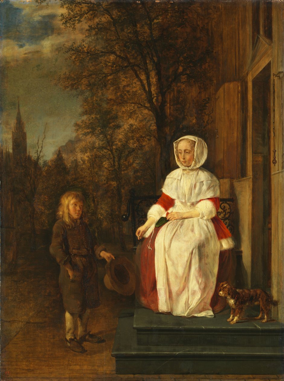 Az alamizsna, 1660 körül alkotó: Gabriel Metsu