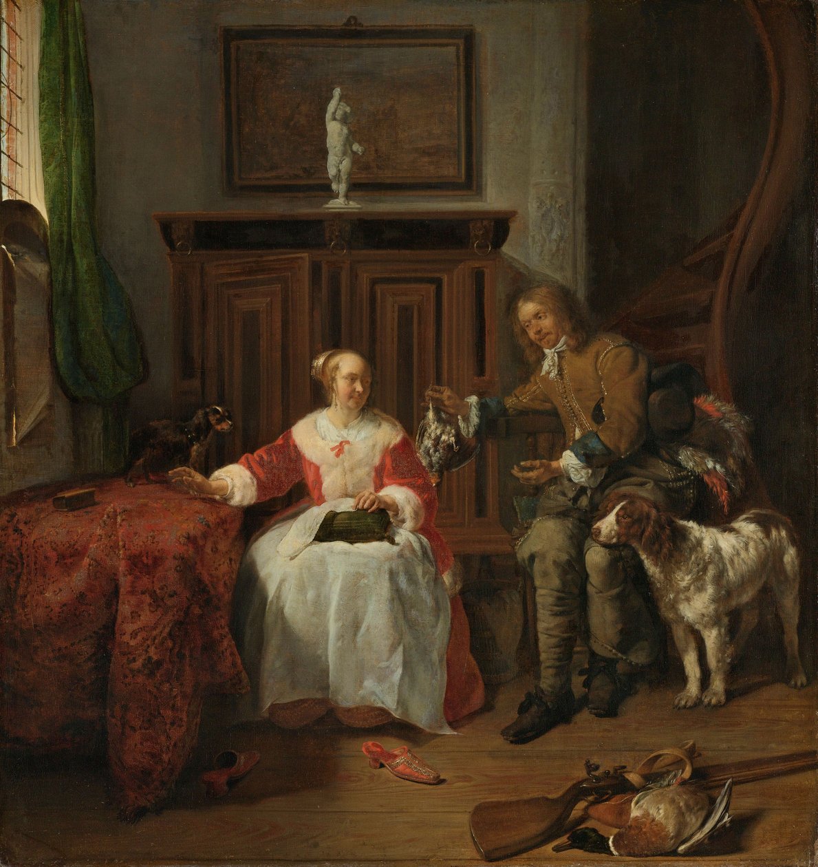 A vadász jelene, 1658-61 körül alkotó: Gabriel Metsu