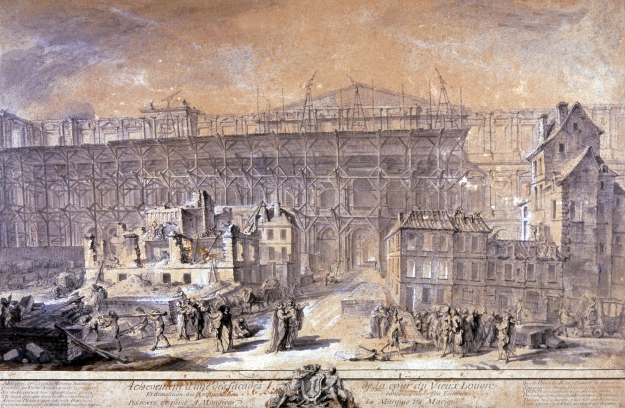 A Louvre épülete, Párizs alkotó: Gabriel de Saint Aubin