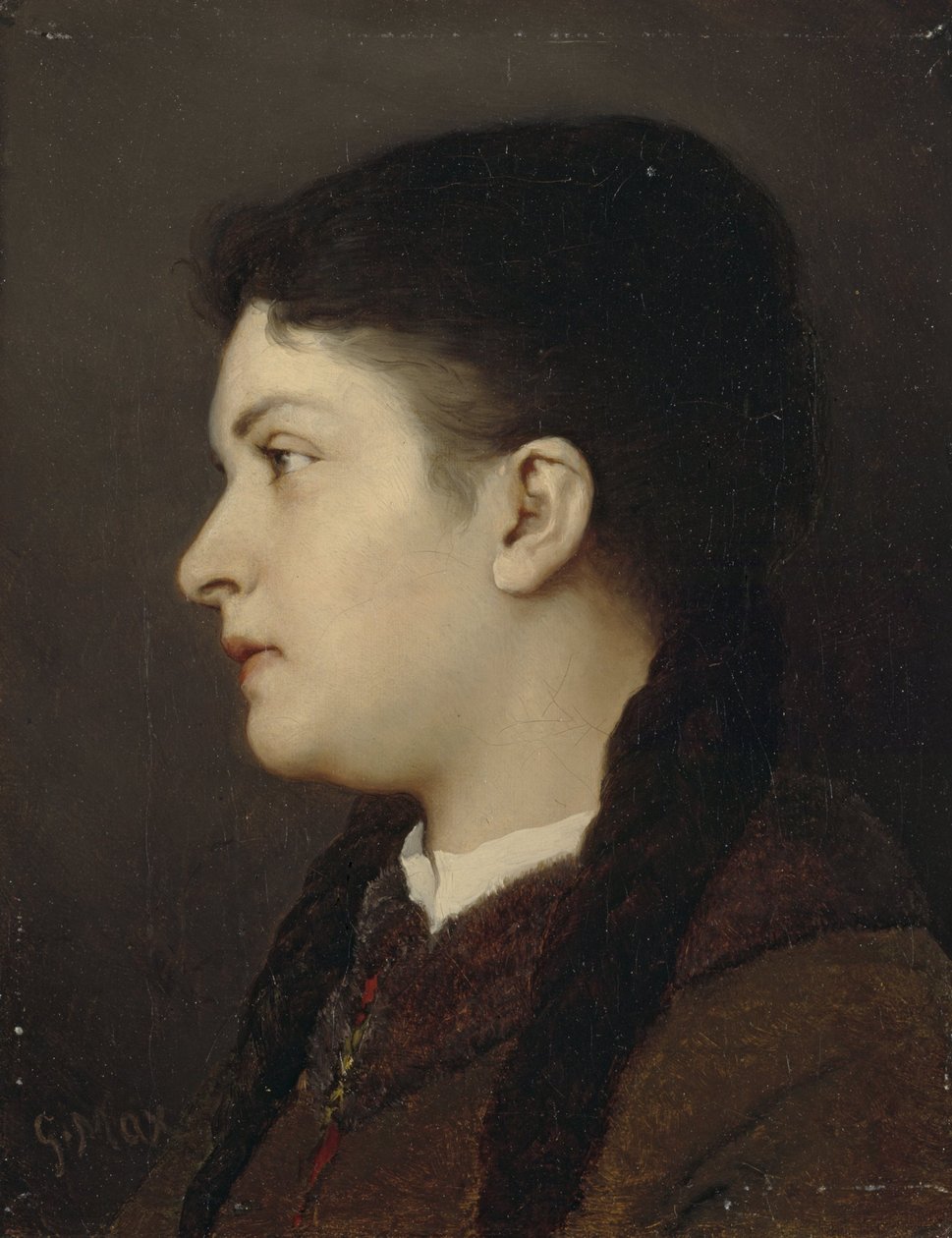 lány portréja alkotó: Gabriel von Max