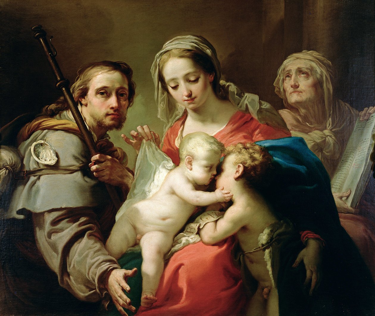 Madonna és gyermeke Szent Jánossal, Annával és Roccóval, 1785 körül (a részletekért lásd: 241258) alkotó: Gaetano Gandolfi