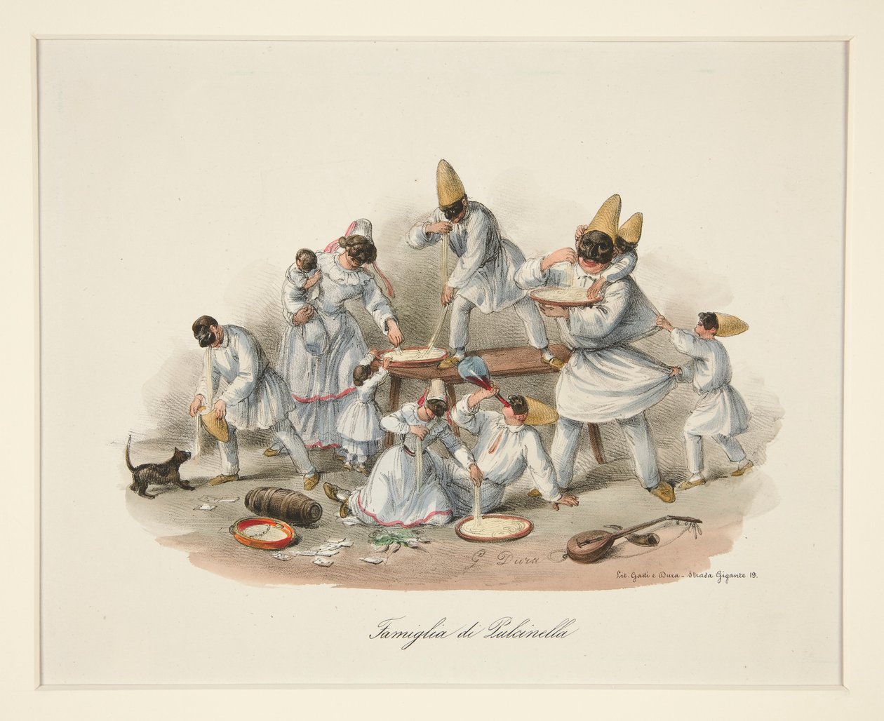 Pulcinella család alkotó: Gaetano Dura