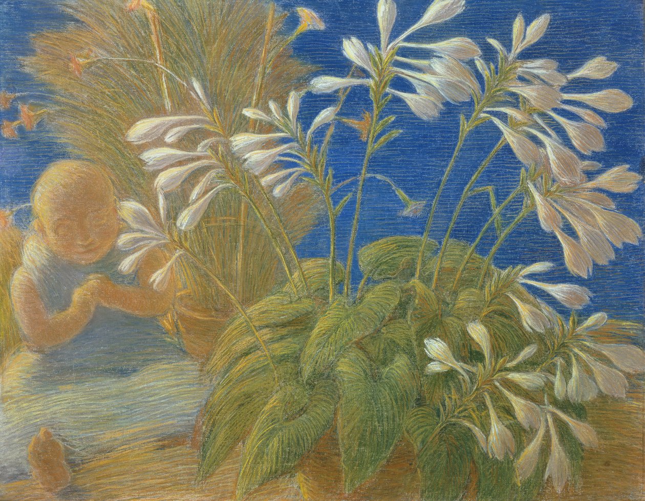 Japán liliomok, 1906 alkotó: Gaetano Previati