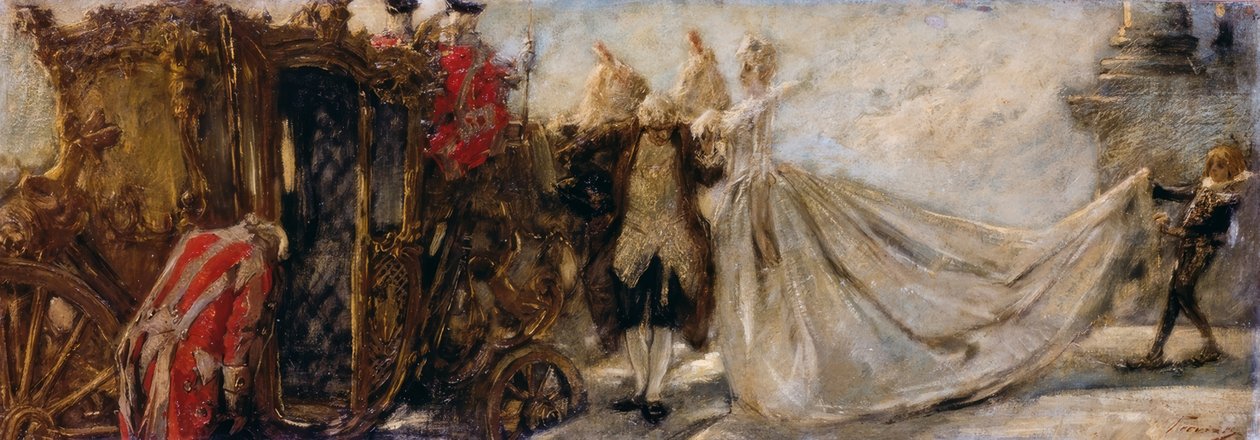 Gaetano Previati templomból kilépve alkotó: Gaetano Previati