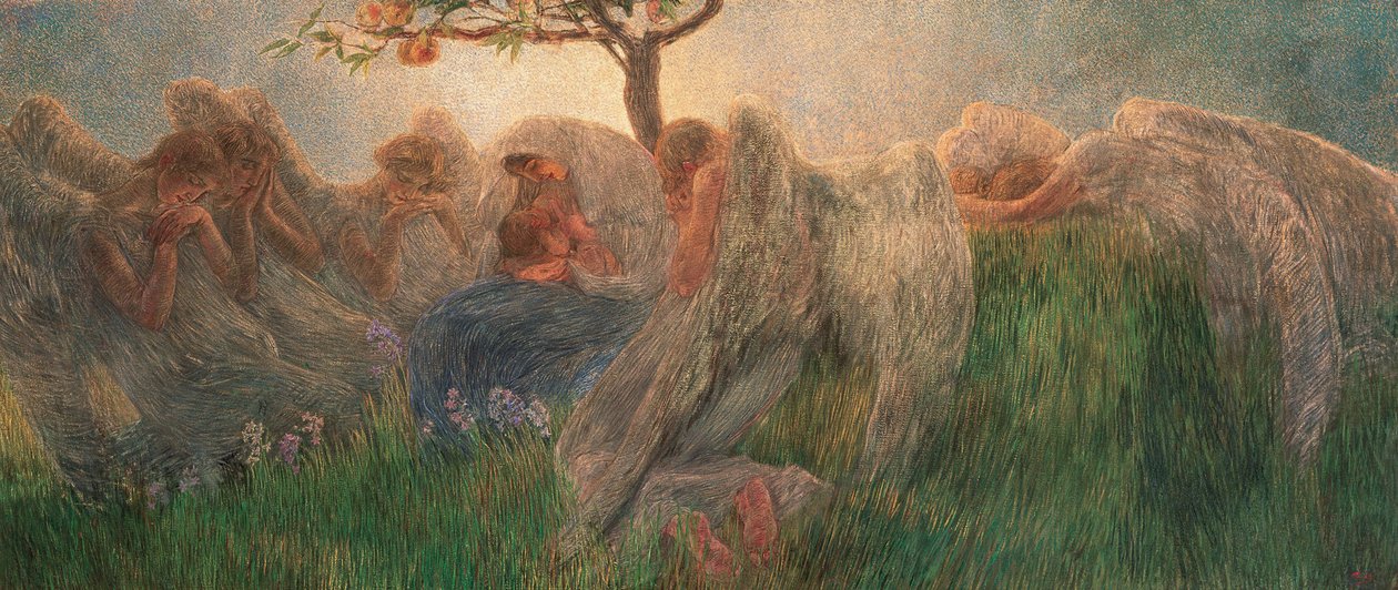 Kismama anyaság, 1890-1891. alkotó: Gaetano Previati