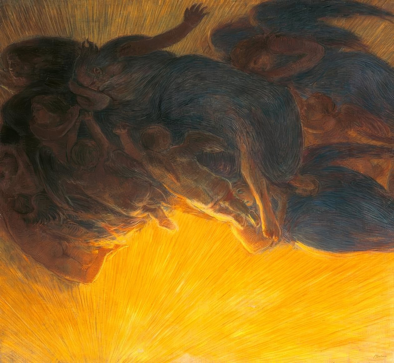 A fény teremtése, 1913 alkotó: Gaetano Previati