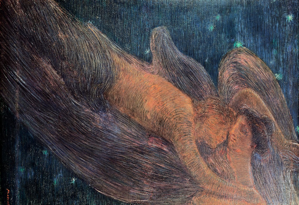 Az éjszaka, Gaetano Previati (1852-1920), olaj alkotó: Gaetano Previati