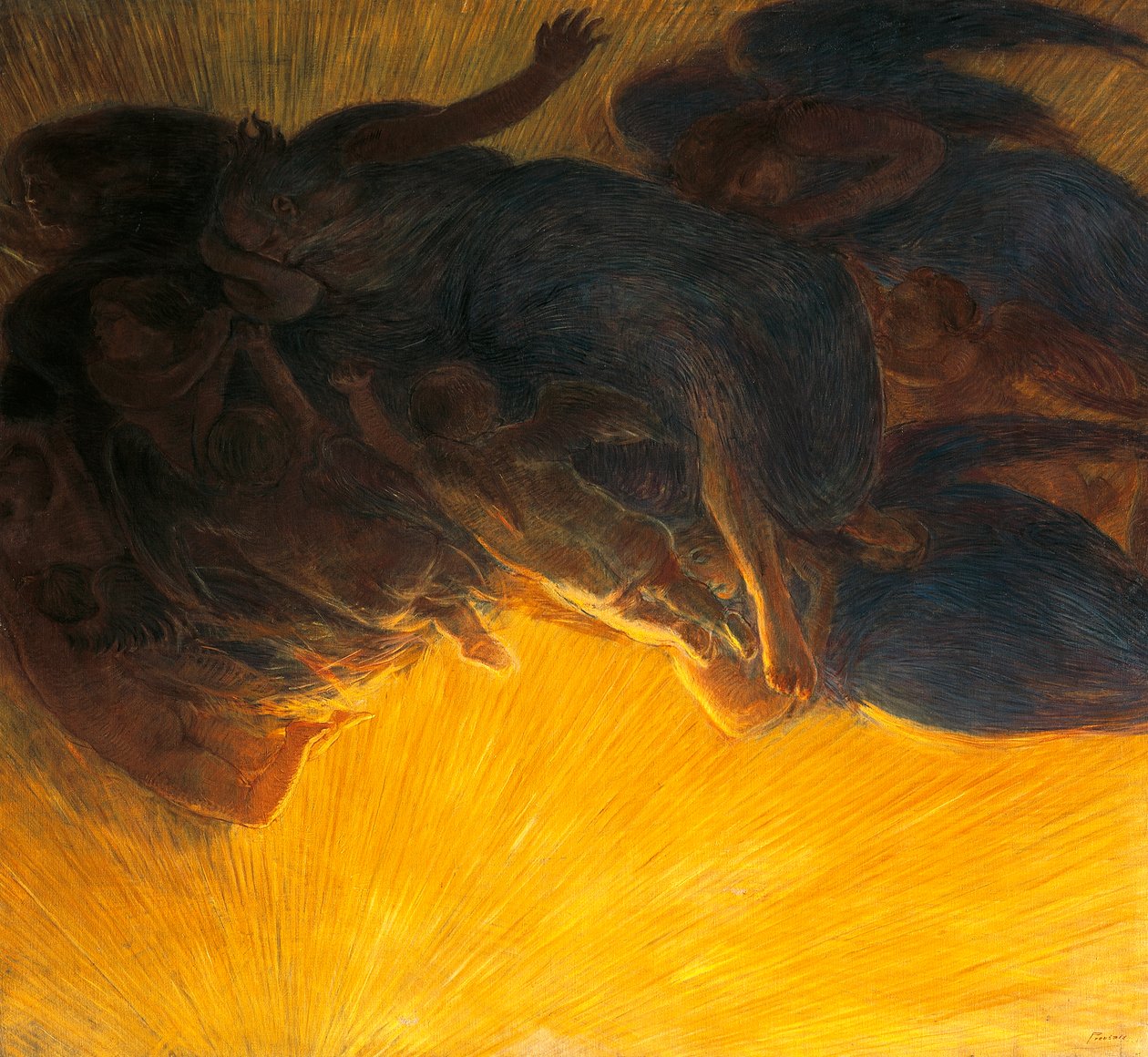 fény teremtése alkotó: Gaetano Previati