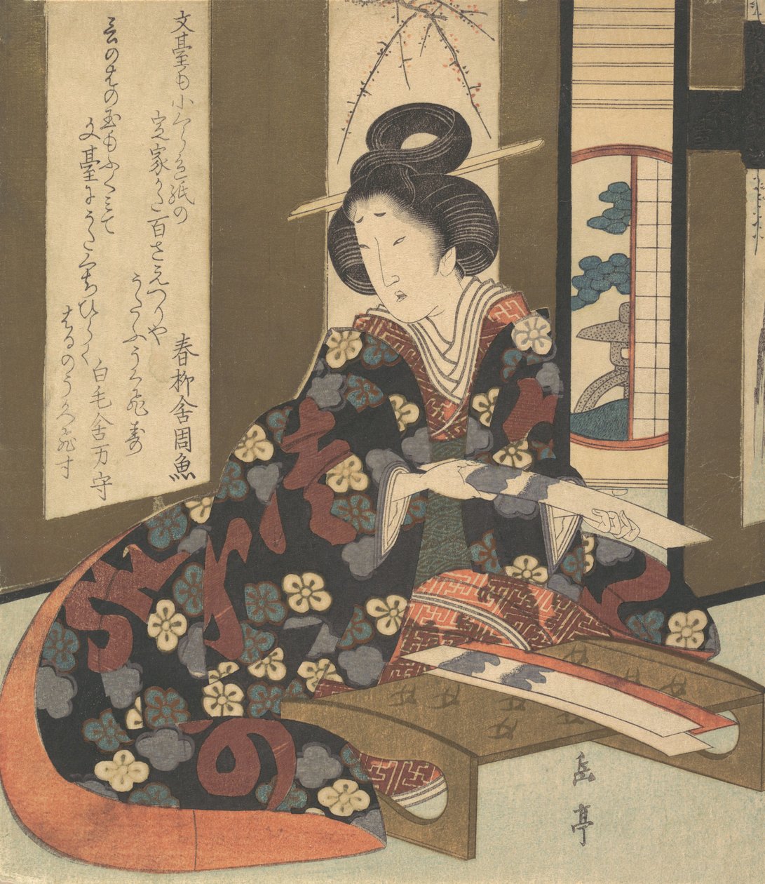 Nyomtatás, kb. 1810. alkotó: Gakutei