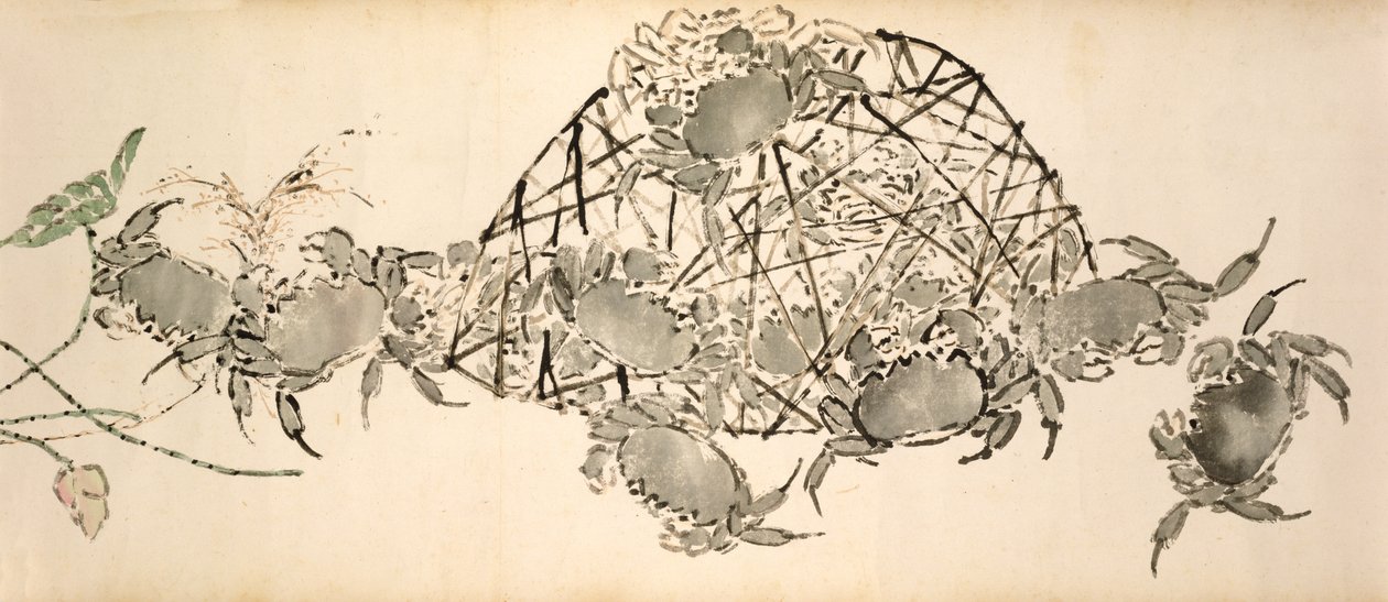 Csendélet (tinta papíron) alkotó: Gao Qipei