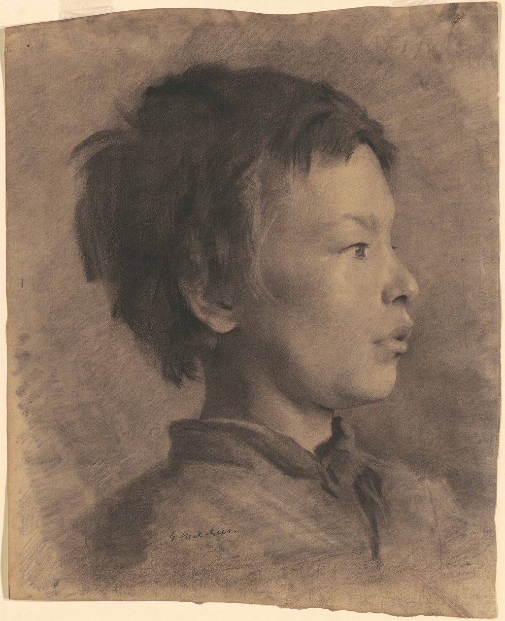 Egy fiú feje alkotó: Gari Melchers