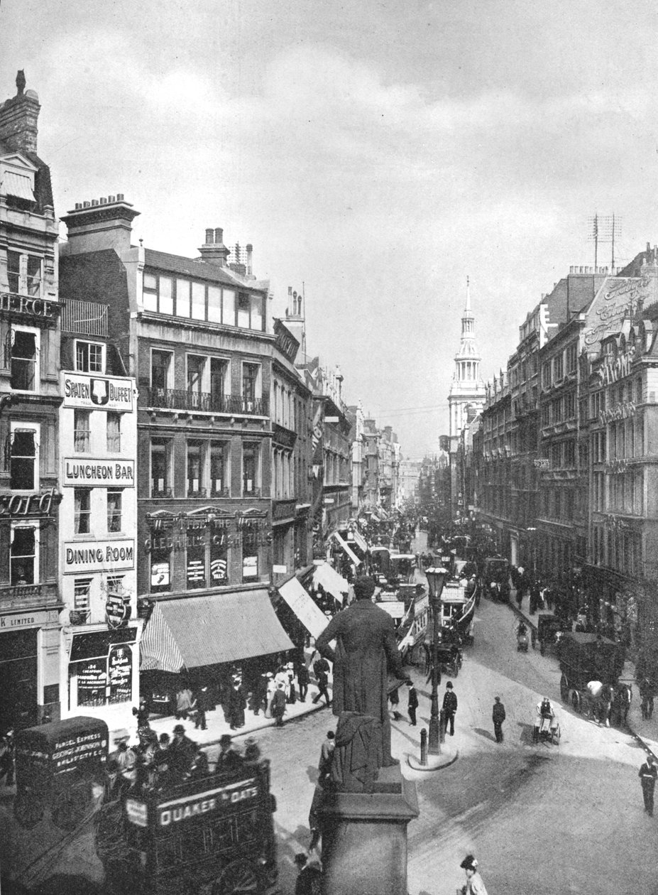 Cheapside, London, 1910 alkotó: Garratt and Atkinson