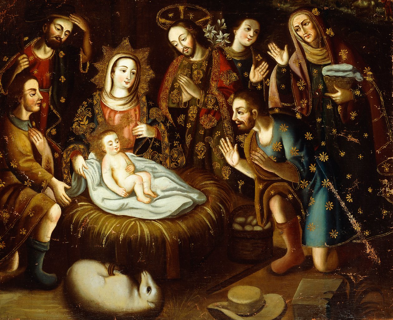 A Pásztorok imádata, alkotó: Gaspar Miguel de Berrio