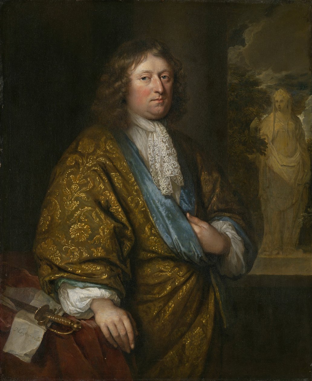 Egy úriember portréja, 1680. alkotó: Gaspar Netscher